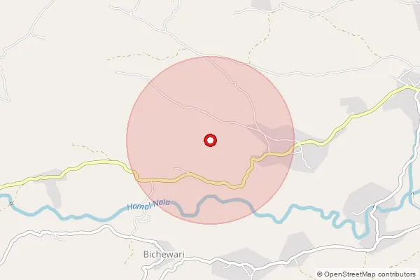 Map showing approximate area covered by Pincode 193303 — Chatoosa Branch Office, Baramulla