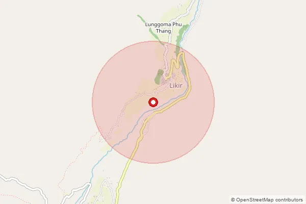 Map showing approximate area covered by Pincode 194107 — Likir B.O, Leh Ladakh