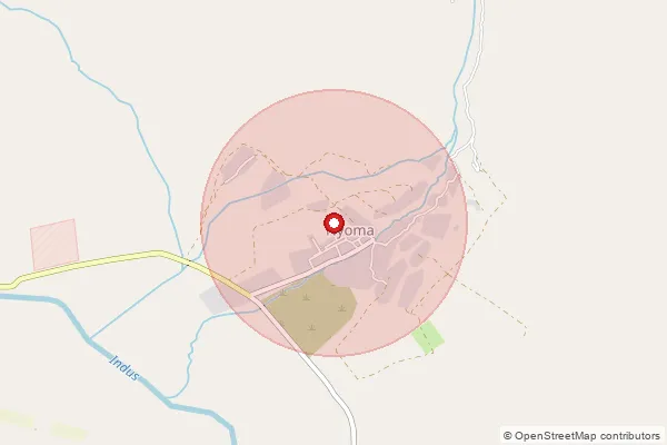 Map showing approximate area covered by Pincode 194202 — Nyoma Mud, Leh Ladakh