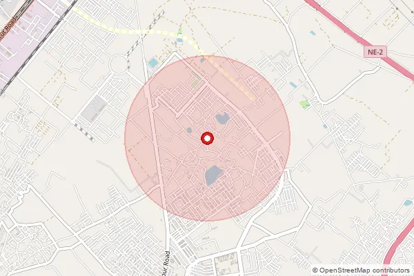 Map showing approximate area covered by Pincode 201002 — Rajapur Bo, Ghaziabad