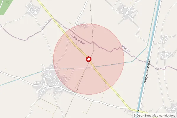 Map showing approximate area covered by Pincode 201204 — Khindora Bo, Ghaziabad