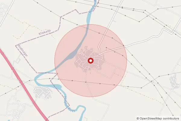 Map showing approximate area covered by Pincode 201206 — Jalalabad Bo, Ghaziabad