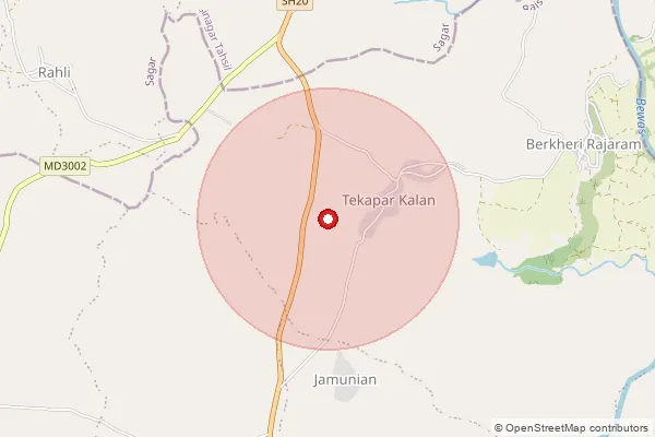 Map showing approximate area covered by Pincode 201309 — Chhajarsi Bo, Gautam Buddha Nagar