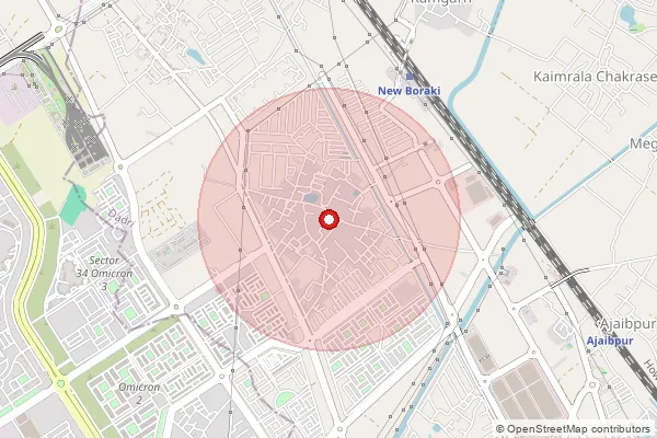 Map showing approximate area covered by Pincode 201310 — Sakipur Bo, Gautam Buddha Nagar