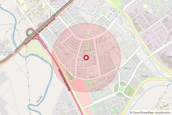 Map showing approximate area covered by Pincode 201315 — Gurjinder Vihar So, Gautam Buddha Nagar