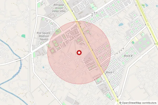 Map showing approximate area covered by Pincode 201320 — Ndc Sec-1 Greater Noida, Na