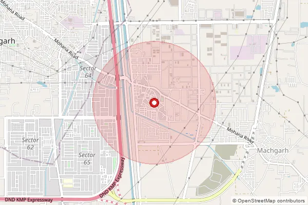 Map showing approximate area covered by Pincode 202125 — Bhavigarh Bo, Aligarh