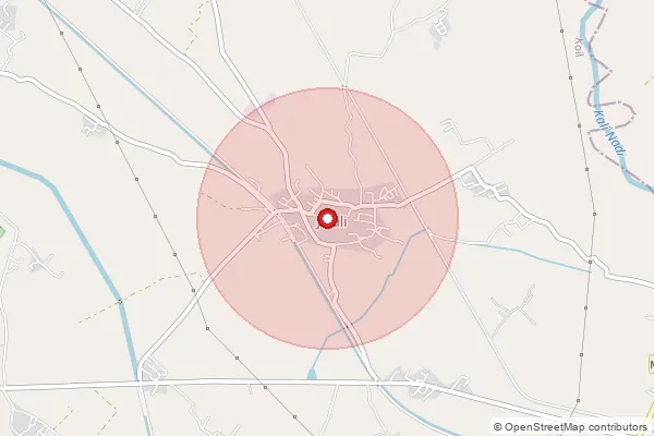 Map showing approximate area covered by Pincode 202128 — Changeri Bo, Aligarh