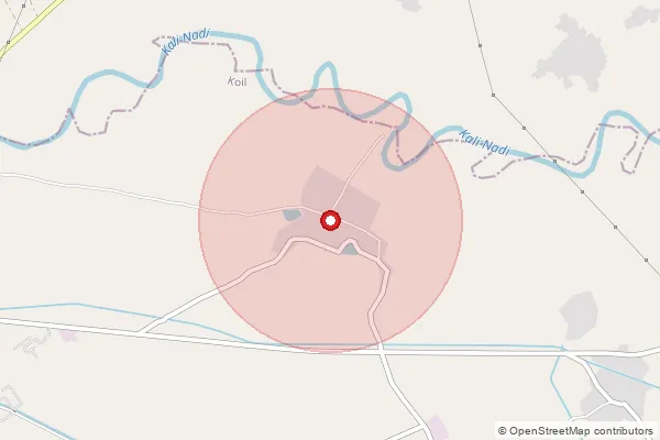 Map showing approximate area covered by Pincode 202129 — Bhilet Ramnagar Bo, Aligarh