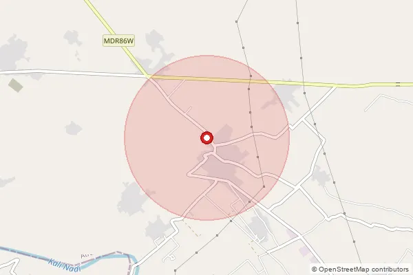 Map showing approximate area covered by Pincode 202134 — Majhola Bo, Aligarh