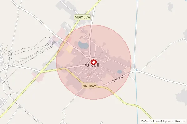 Map showing approximate area covered by Pincode 202280 — Izzatpur Bo, Aligarh