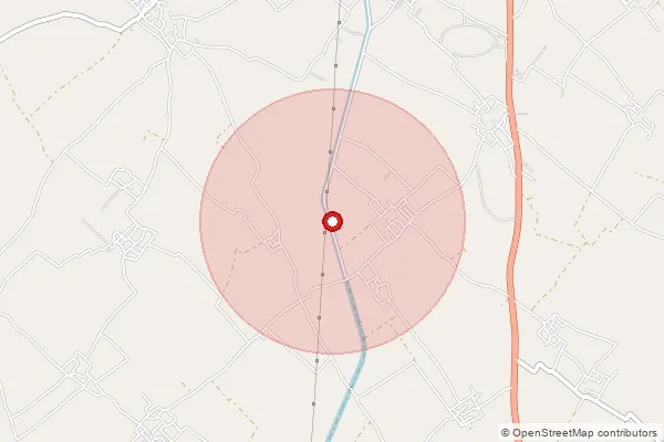 Map showing approximate area covered by Pincode 202281 — Bembirpur Bo, Aligarh