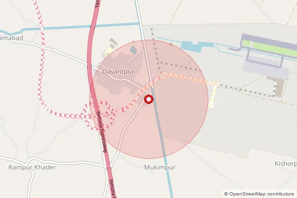 Map showing approximate area covered by Pincode 203135 — Jewar So, Gautam Buddha Nagar