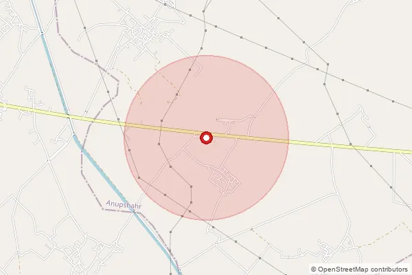 Map showing approximate area covered by Pincode 203150 — Manglore Bo, Bulandshahr