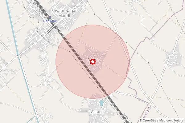Map showing approximate area covered by Pincode 203202 — Astauly Bo, Gautam Buddha Nagar