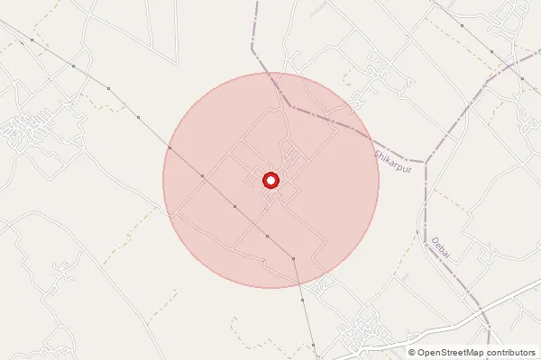 Map showing approximate area covered by Pincode 203391 — Andhiyar Bo, Bulandshahr