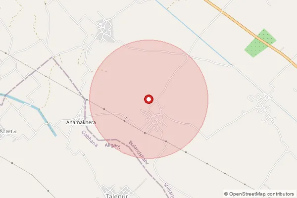 Map showing approximate area covered by Pincode 203397 — Biroura Bo, Bulandshahr