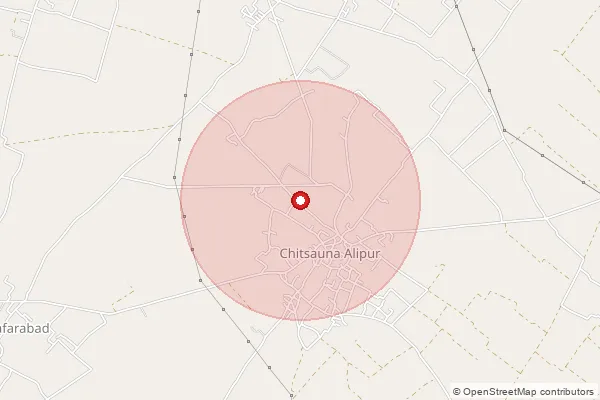 Map showing approximate area covered by Pincode 203402 — Benipur Bo, Bulandshahr