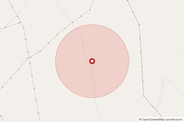 Map showing approximate area covered by Pincode 203405 — Chathera Bo, Bulandshahr