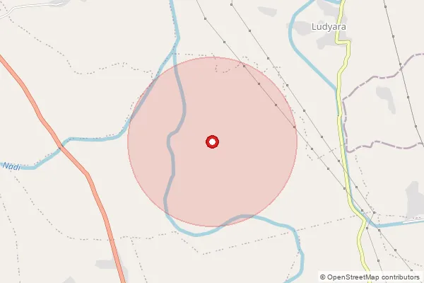 Map showing approximate area covered by Pincode 205247 — Ratanpur Bara Bo, Mainpuri