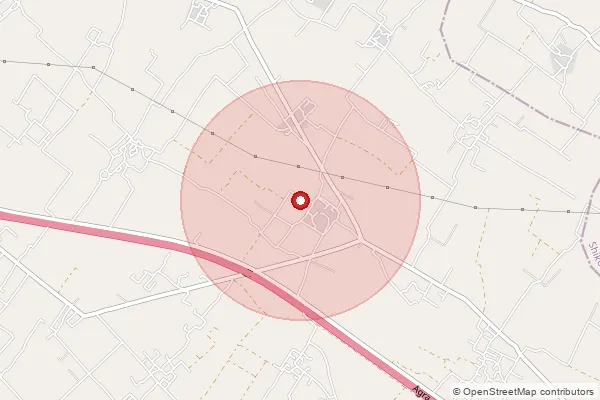 Map showing approximate area covered by Pincode 205261 — Dalupur Bo, Mainpuri