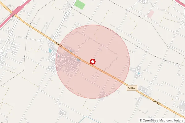 Map showing approximate area covered by Pincode 205303 — Maholi Shamserganj Bo, Mainpuri