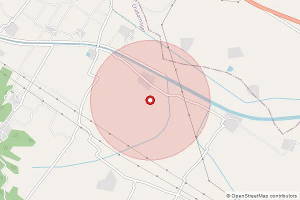 Map showing approximate area covered by Pincode 206124 — Gulabpura Bo, Etawah