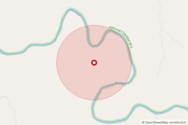 Map showing approximate area covered by Pincode 206125 — Bindwa Kalan Bo, Etawah