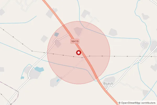 Map showing approximate area covered by Pincode 206126 — Baisolighat Bo, Etawah
