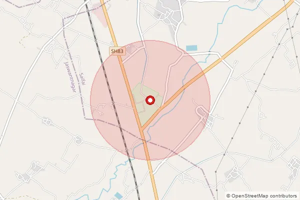 Map showing approximate area covered by Pincode 206130 — Larkhaur Bo, Etawah