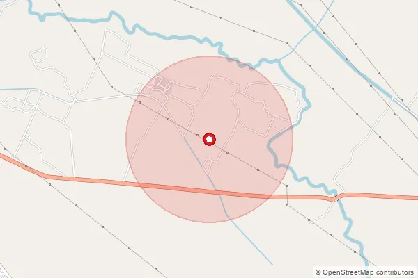 Map showing approximate area covered by Pincode 206249 — Barahar Bo, Auraiya
