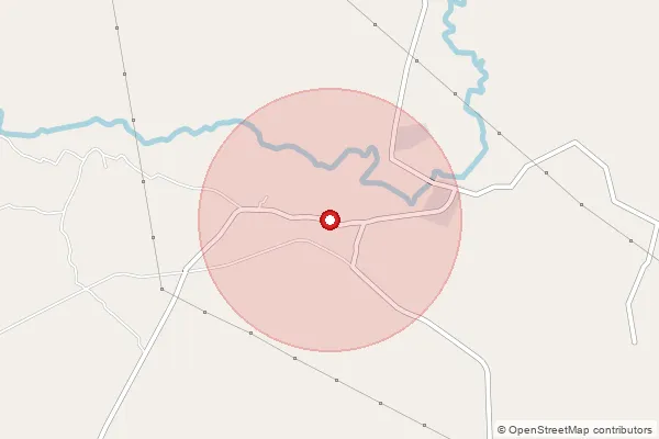 Map showing approximate area covered by Pincode 206250 — Rajuamau Bo, Auraiya