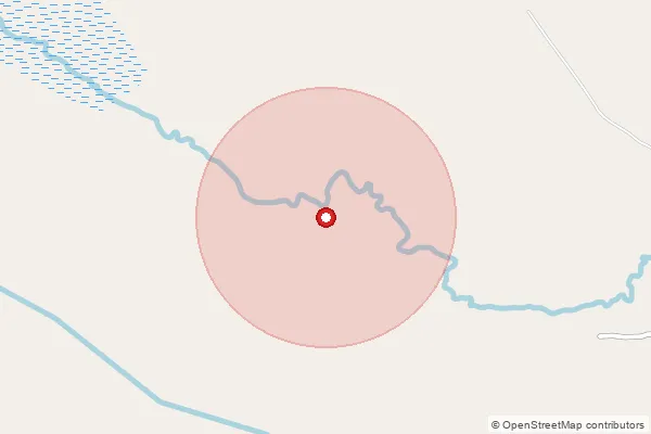 Map showing approximate area covered by Pincode 206251 — Gailly Bo, Auraiya