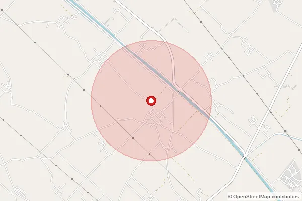 Map showing approximate area covered by Pincode 207002 — Rajpur Bo, Etah