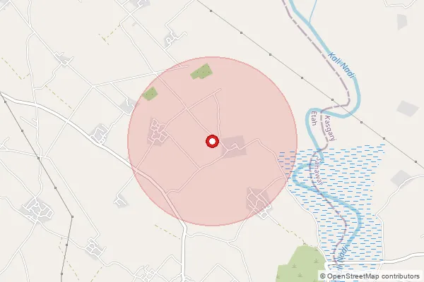 Map showing approximate area covered by Pincode 207125 — Achalpur Bo, Etah