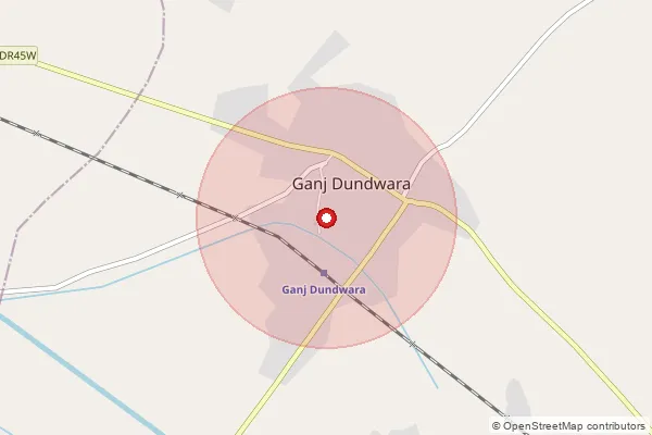 Map showing approximate area covered by Pincode 207242 — Karampur Bo, Kasganj