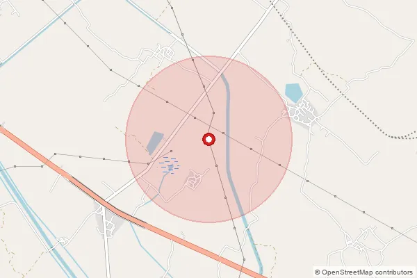 Map showing approximate area covered by Pincode 207248 — Kasela Bo, Etah