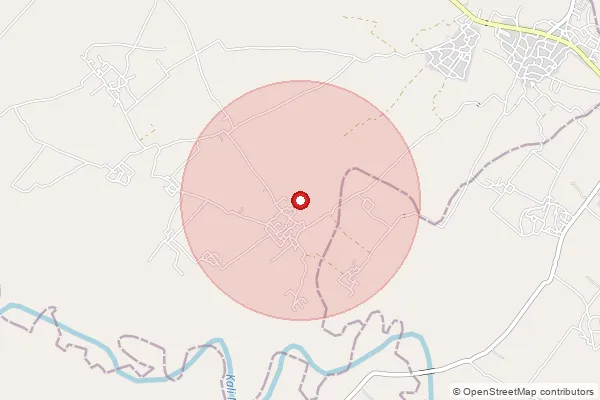 Map showing approximate area covered by Pincode 207250 — Alipur Bo, Etah