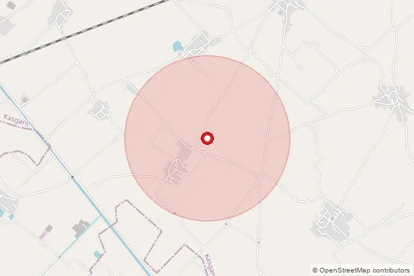 Map showing approximate area covered by Pincode 207403 — Salempur Bebe Bo, Kasganj