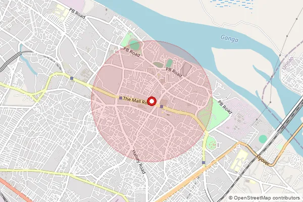 Map showing approximate area covered by Pincode 208012 — D O Oil Mill So, Kanpur Nagar