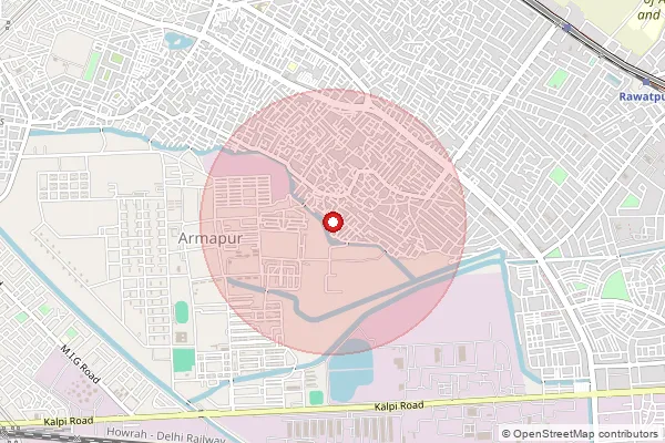 Map showing approximate area covered by Pincode 208017 — Avas Vikas Yojna No 3 So, Kanpur Nagar