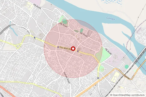 Map showing approximate area covered by Pincode 208020 — Panki So Kanpur Nagar, Kanpur Nagar