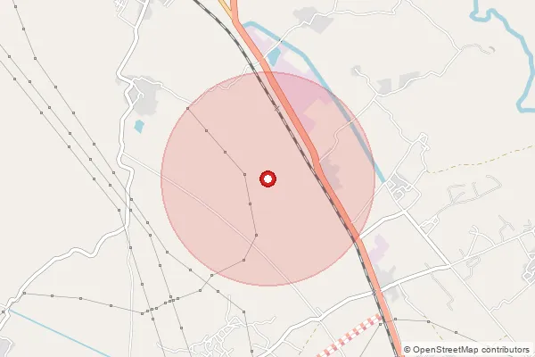 Map showing approximate area covered by Pincode 209203 — Gabdaha Bo, Kanpur Nagar