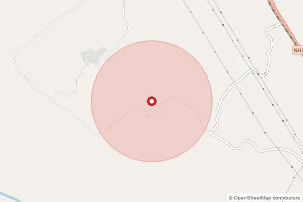 Map showing approximate area covered by Pincode 209205 — Bhausana Bo, Kanpur Nagar