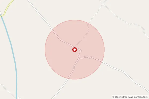 Map showing approximate area covered by Pincode 209206 — Gujela Bo, Kanpur Nagar