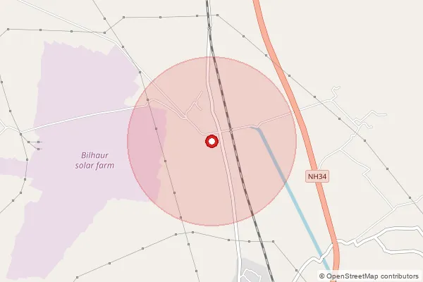 Map showing approximate area covered by Pincode 209210 — Radhan  Eup5857 Bo, Kanpur Nagar