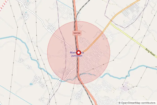 Map showing approximate area covered by Pincode 209217 — Pem Bo, Kanpur Nagar