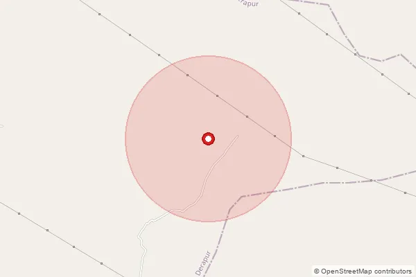 Map showing approximate area covered by Pincode 209303 — Roshanmau  Eup6054 Bo, Kanpur Dehat