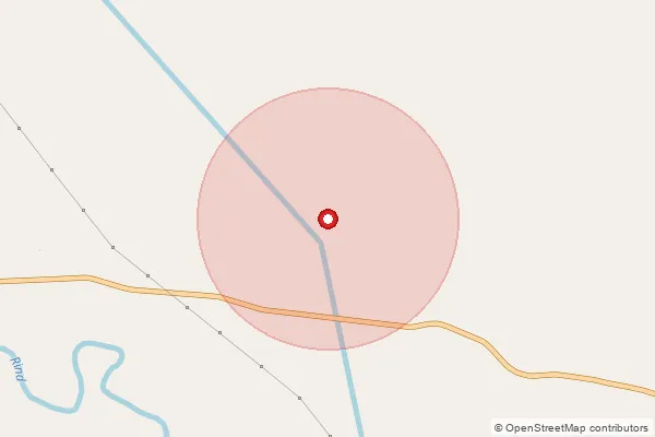 Map showing approximate area covered by Pincode 209306 — Jot Bo, Kanpur Dehat