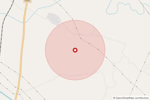 Map showing approximate area covered by Pincode 209735 — Rohili Bo, Kannauj